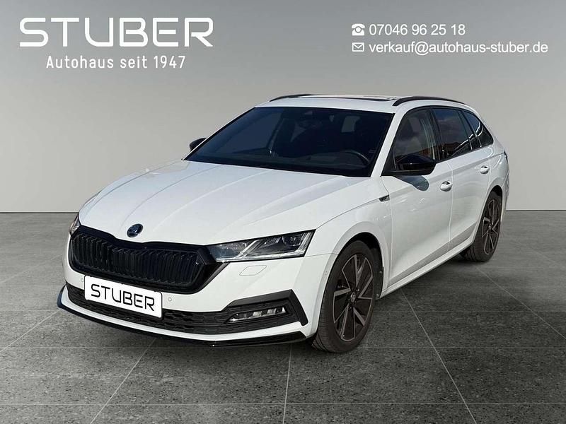 Moonweiss metallic Gebraucht 2022 Skoda Octavia SportLine Kombi | 27.990 € (Etwas zu teuer) - Bild 1/4