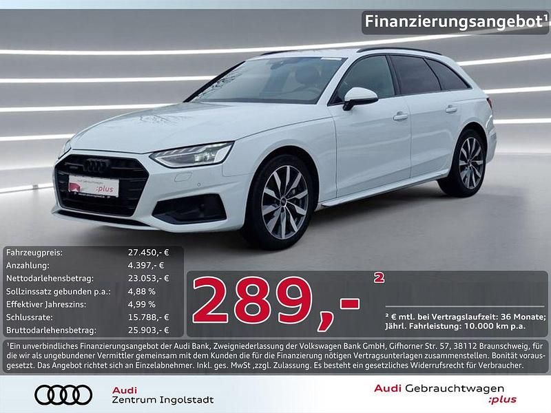 Gletscherweiß metallic Gebraucht 2023 Audi A4 Advanced Plus Kombi | 27.450 € (Fairer Preis) - Bild 1/3