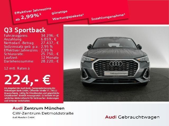 Daytonagrau perleffekt Gebraucht 2023 Audi Q3 Sportback S-Line SUV | 35.783 € (Fairer Preis) - Bild 1/2