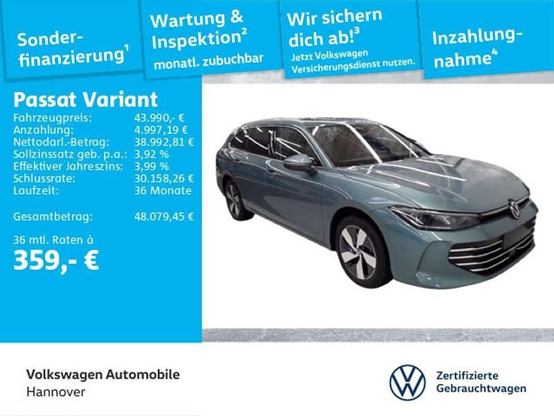 Maripositgrün metallic Gebraucht 2025 VW Passat Elegance Kombi | 43.990 € (Teuer) - Bild 1/3