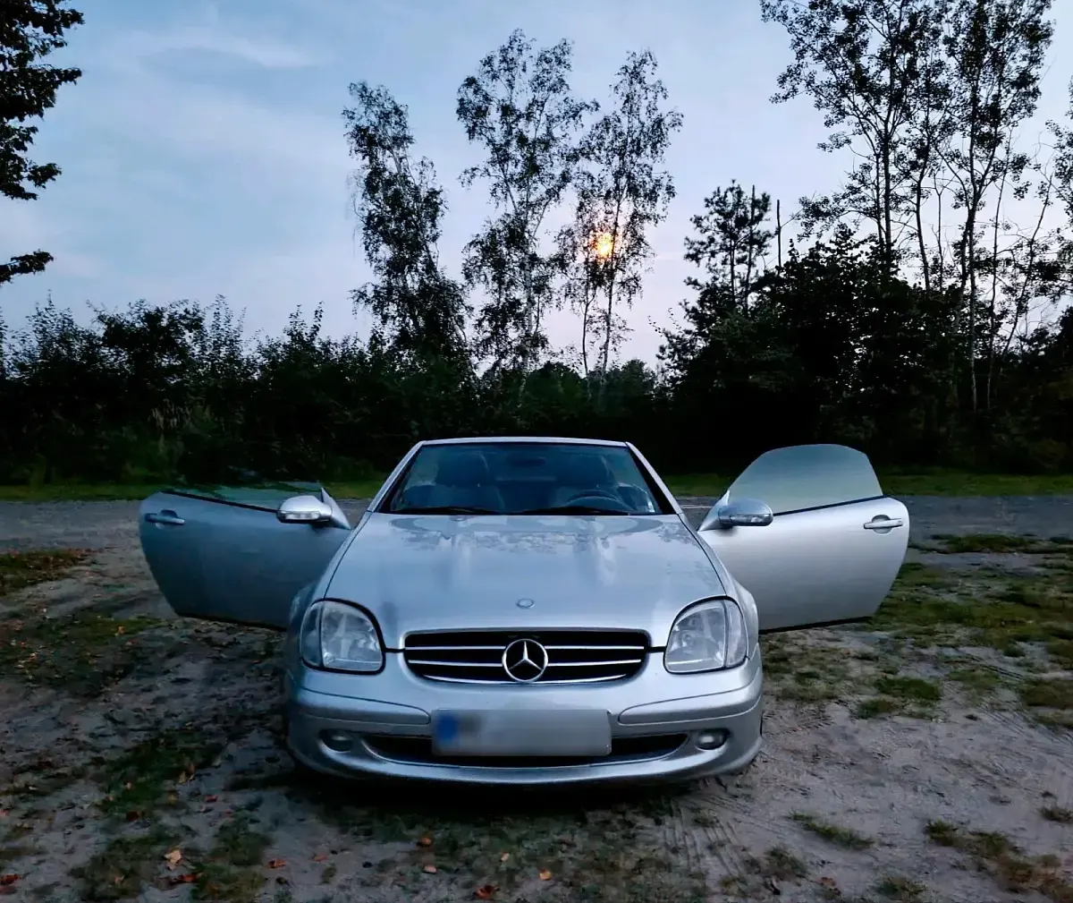 Gebraucht Mercedes SLK200 163 PS (119 kW) 2003 Silber Cabrio