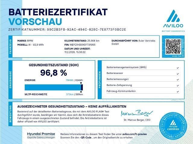 Gebraucht BMW i4 250 kW (340 PS) 2024 Weiss Limousine