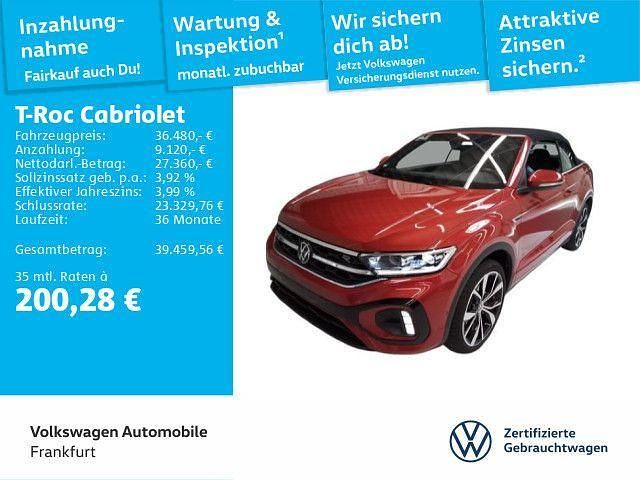Rot Gebraucht 2024 VW T-Roc Cabriolet R-line Cabrio | 36.480 € (Etwas zu teuer) - Bild 1/4