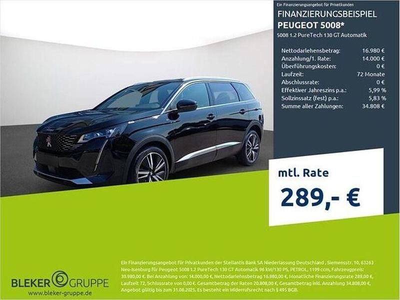 Perlaneraschwarz Gebraucht 2023 Peugeot 5008 GT Van / Kleinbus | 29.980 € (Etwas zu teuer) - Bild 1/3