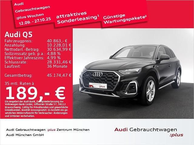 Mythosschwarz metallic Gebraucht 2022 Audi Q5 S-Line SUV | 40.863 € (Fairer Preis) - Bild 1/2