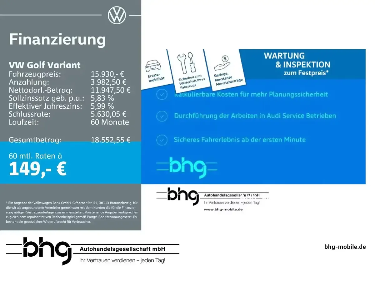 Gebraucht VW Golf VII Comfortline 116 PS (85 kW) 2019 Kombi