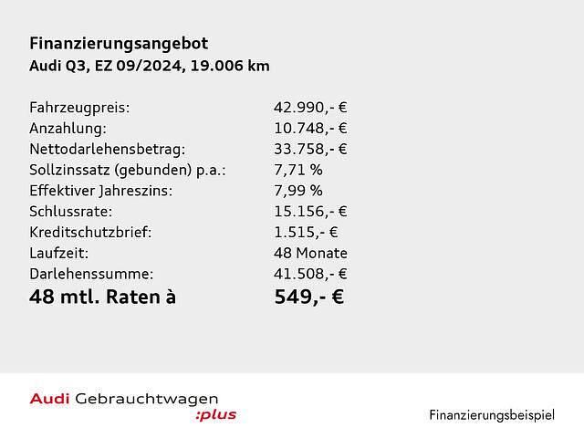 Gebraucht Audi Q3 Ambiente 150 PS (110 kW) 2024 Navarrablau metallic SUV