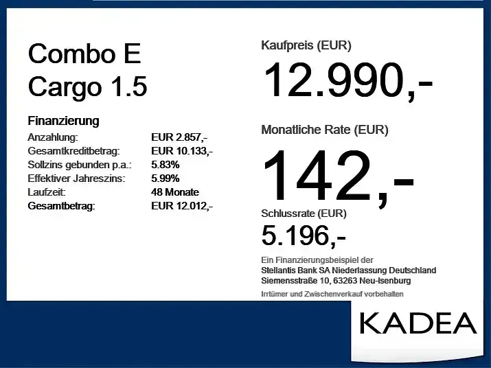 Gebraucht Opel Combo 74 PS (54 kW) 2022 Weiss Van / Kleinbus