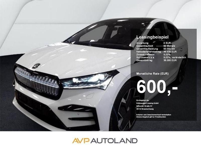 Moon weiss Gebraucht 2022 Skoda Enyaq iV RS SUV | 46.839 € (Teuer) - Bild 1/4
