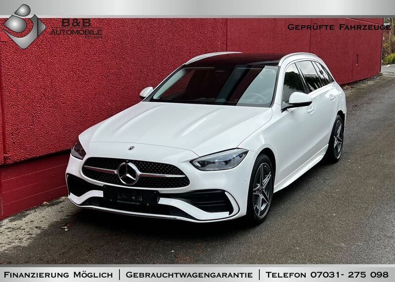 Weiß Gebraucht 2023 Mercedes C300e AMG line Limousine | 44.990 € (Fairer Preis) - Bild 1/4
