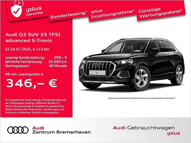 Gebraucht Audi Q3 Advanced Plus 150 PS (110 kW) 2025 Mythosschwarz metallic SUV