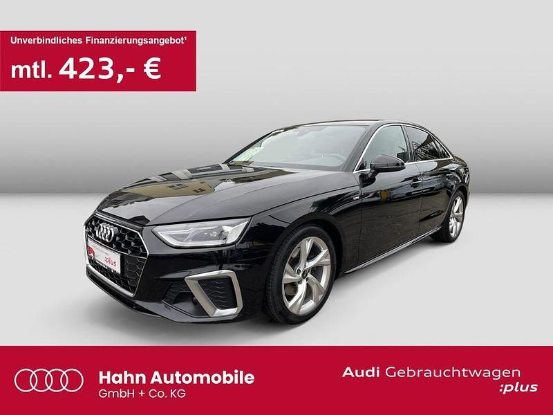 Mythosschwarz metallic Gebraucht 2022 Audi A4 S-Line Limousine | 29.930 € (Fairer Preis) - Bild 1/3