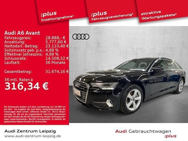 Brillantschwarz Gebraucht 2022 Audi A6 Business Kombi | 26.990 € (Superpreis) - Bild 1/3