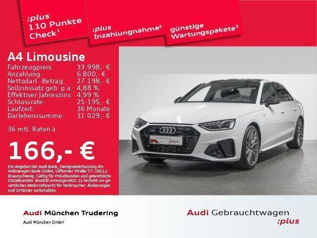Ibisweiß Gebraucht 2022 Audi A4 S-Line Limousine | 39.895 € (Fairer Preis) - Bild 1/2