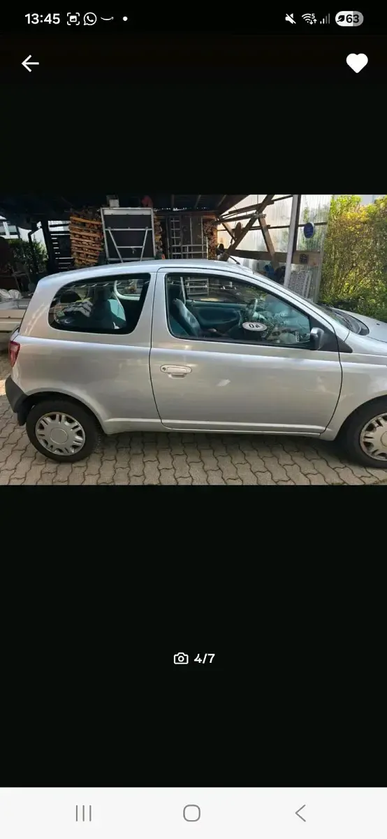 Gebraucht Toyota Yaris 68 PS (50 kW) 2002 Silber Kleinwagen