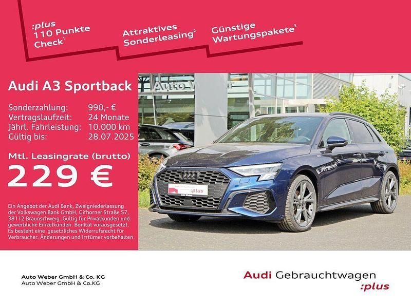 Grau Gebraucht 2024 Audi A3 S-Line Limousine | 37.930 € (Teuer) - Bild 1/3