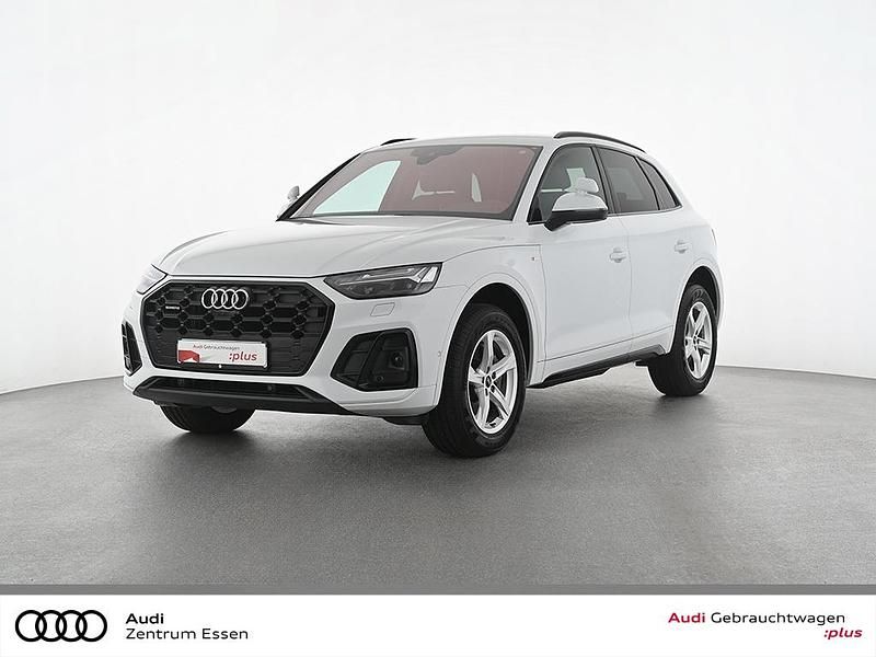 Gletscherweiß metallic Gebraucht 2023 Audi Q5 S-Line SUV | 40.880 € - Bild 1/3