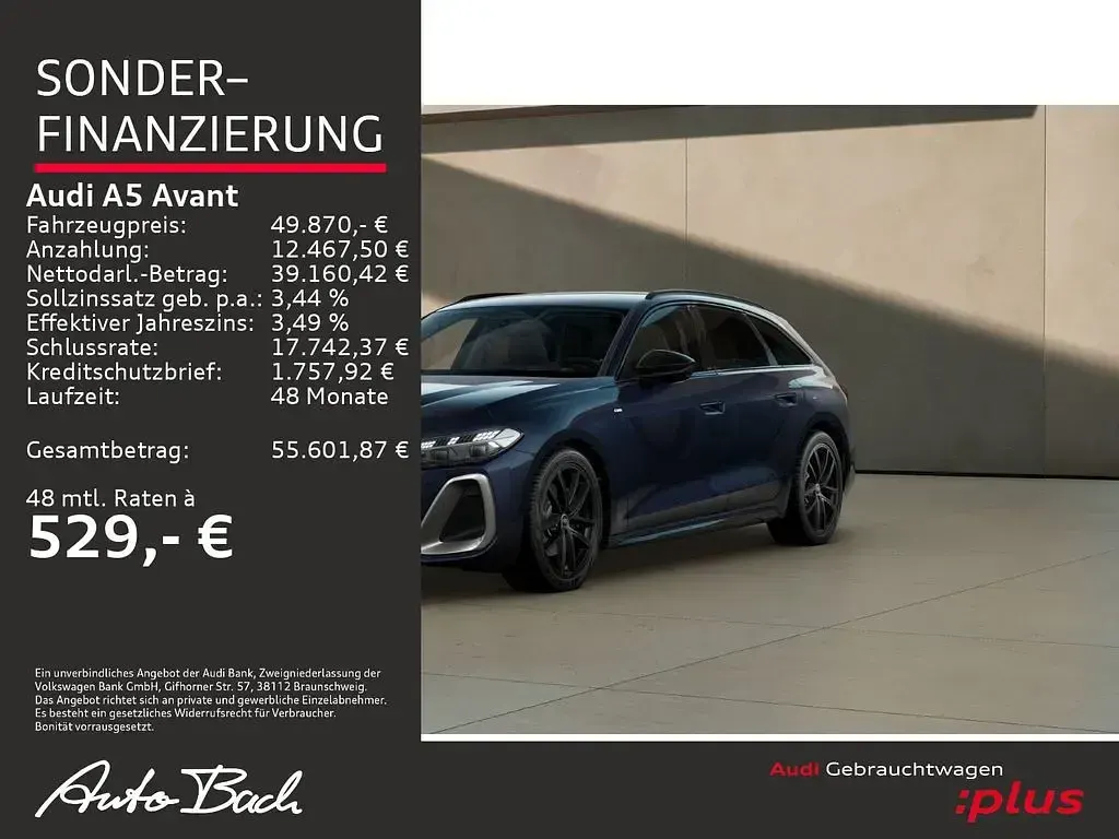 Gebraucht Audi A5 Edition .1 204 PS (150 kW) 2025 Firmamentblau metallic Kombi