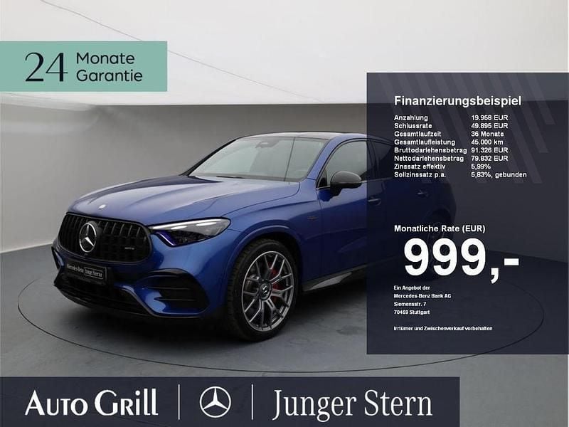 Gebraucht Mercedes GLC63 AMG AMG 476 PS (350 kW) 2024 Metalliclack spektralblau Coupé
