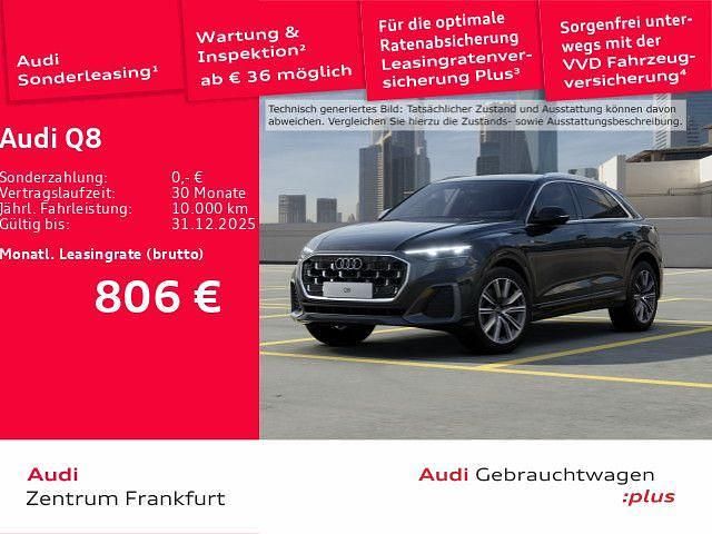 Mythosschwarz metallic Gebraucht 2025 Audi Q8 Sport SUV | 81.850 € (Teuer) - Bild 1/3