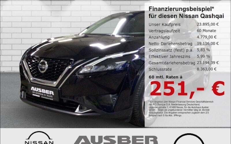 M) (schwarz Gebraucht 2022 Nissan Qashqai N-Connecta SUV | 23.895 € (Etwas zu teuer) - Bild 1/4