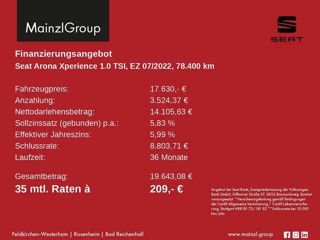 Gebraucht Seat Arona Xperience 110 PS (80 kW) 2022 Grün SUV