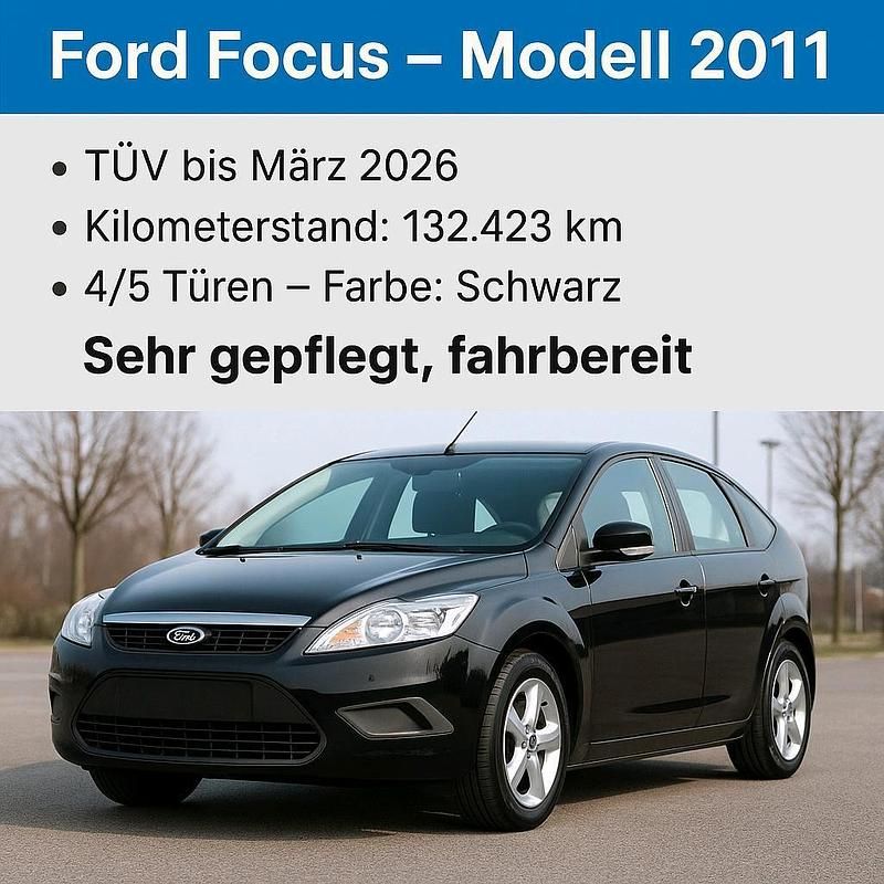 Schwarz Gebraucht 2011 Ford Focus Limousine | 4.300 € (Guter Preis) - Bild 1/4