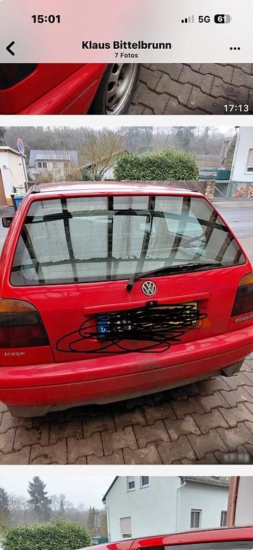 Gebraucht VW Golf III 55 PS (40 kW) 1997 Rot Kleinwagen