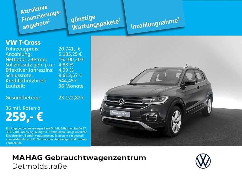 Gebraucht VW T-Cross Style 150 PS (110 kW) 2021 Uranograu SUV