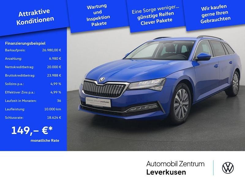Energy blau Gebraucht 2023 Skoda Superb Ambition Kombi | 26.980 € (Fairer Preis) - Bild 1/4