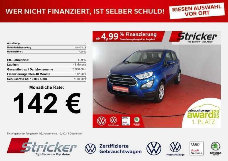 Saphirblau metallic Gebraucht 2018 Ford Ecosport Trend SUV | 11.950 € (Superpreis) - Bild 1/4