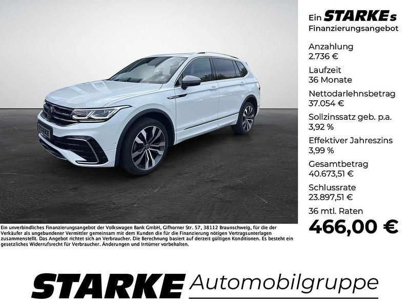 Pure white Gebraucht 2022 VW Tiguan Allspace R-line SUV | 39.790 € (Fairer Preis) - Bild 1/4