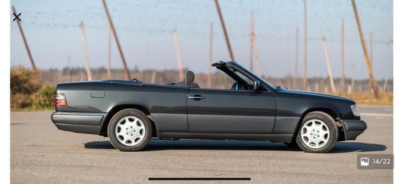 Schwarz Gebraucht 1993 Mercedes E220 Cabrio | 23.950 € - Bild 1/4