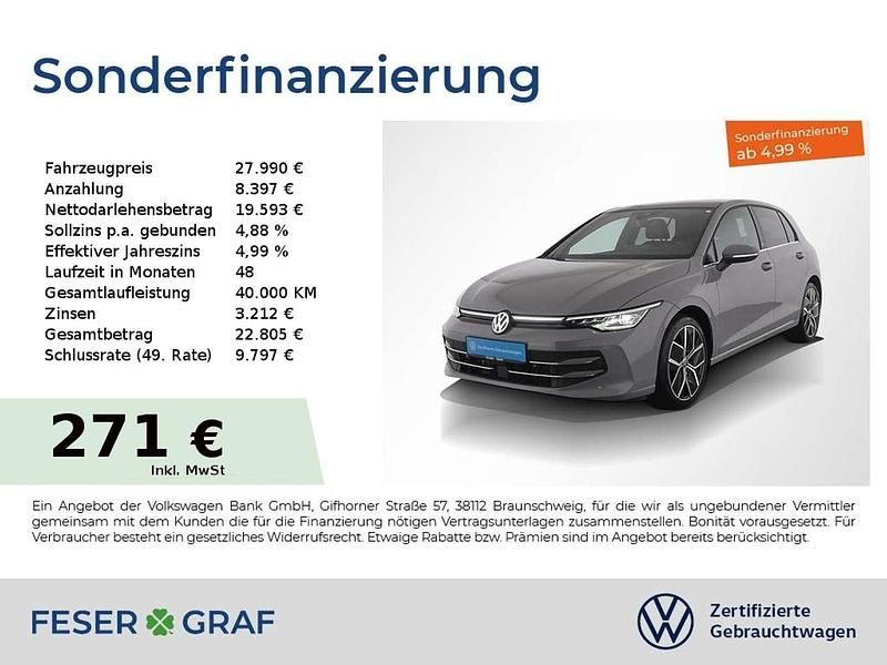 Grau Gebraucht 2024 VW Golf Edition Limousine | 27.990 € (Fairer Preis) - Bild 1/1