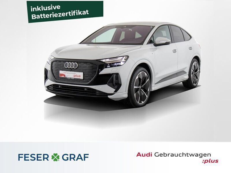 Gletscherweiß metallic Gebraucht 2022 Audi Q4 Sportback e-tron Ambiente SUV | 40.990 € (Fairer Preis) - Bild 1/4