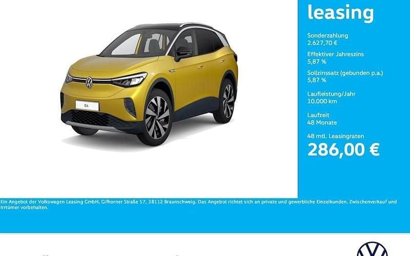 Gelb Gebraucht 2021 VW ID.4 Pro Performance SUV | 26.277 € (Guter Preis) - Bild 1/4