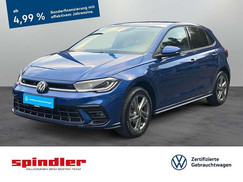 Reef blue metallic Gebraucht 2022 VW Polo R-line Limousine | 21.770 € (Fairer Preis) - Bild 1/3