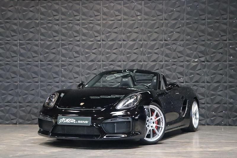 Schwarz Gebraucht 2016 Porsche Boxster Spyder Chrono Cabrio | 104.900 € (Etwas zu teuer) - Bild 1/4