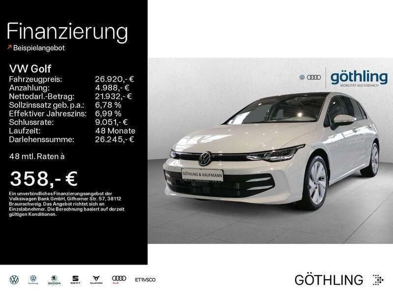 Weiß Neu 2024 VW Golf VIII Life Limousine | 26.920 € (Guter Preis) - Bild 1/4