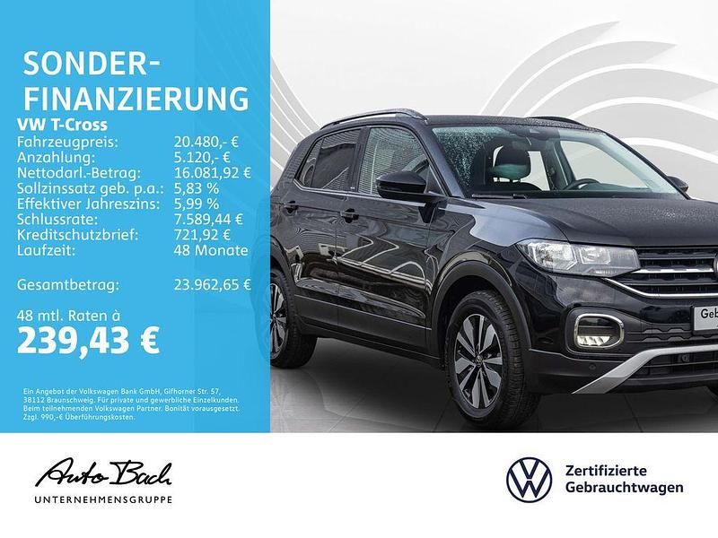 Gebraucht VW T-Cross Move 95 PS (69 kW) 2023 Deep black perleffekt SUV