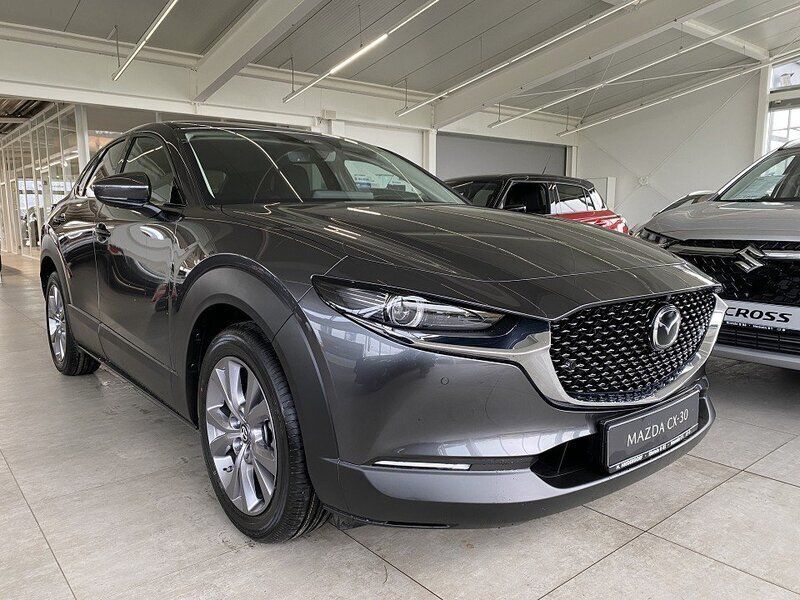 Machine gray Neu 2025 Mazda CX-30 Exclusive-Line SUV | 33.800 € - Bild 1/4