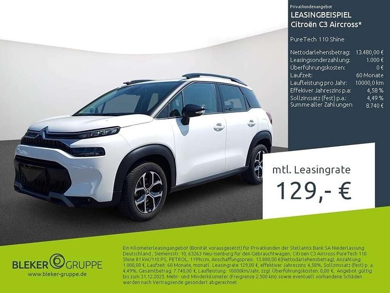 Polar weiß Gebraucht 2023 Citroën C3 Aircross Shine SUV | 12.980 € (Guter Preis) - Bild 1/3
