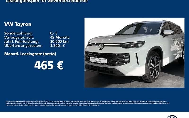 Weiß Neu 2025 VW Tayron Elegance SUV | 54.404 € (Teuer) - Bild 1/4