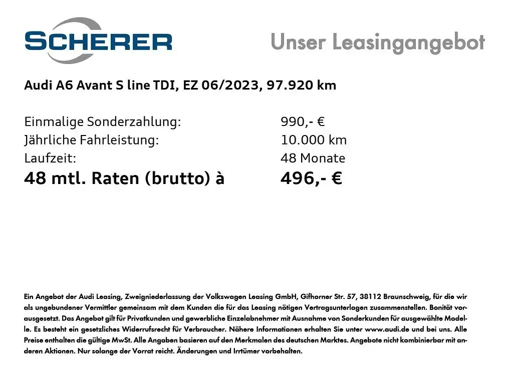 Gebraucht Audi A6 Sport 245 PS (180 kW) 2023 Daytonagrau perleffekt Kombi