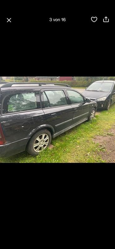 Schwarz Gebraucht 2003 Opel Astra Kombi | 549 € (Fairer Preis) - Bild 1/4