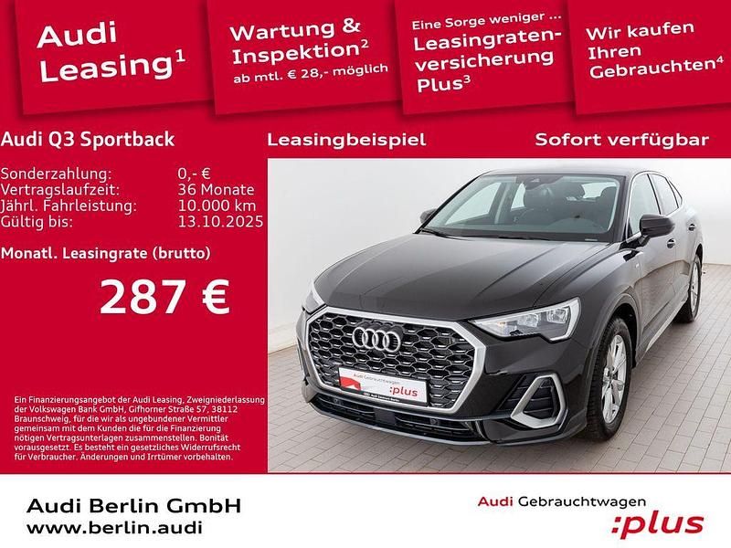 Mythosschwarz metallic Gebraucht 2024 Audi Q3 Sportback S-Line SUV | 36.250 € (Superpreis) - Bild 1/3