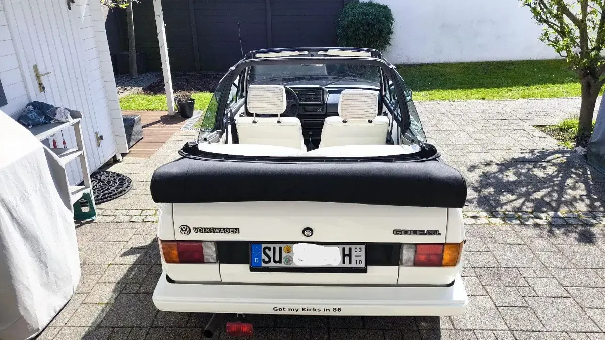 Gebraucht VW Golf Cabriolet 90 PS (66 kW) 1986 Weiß Cabrio
