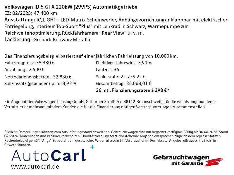 Second-hand VW ID.5 GTX 219 kW (299 CP) 2023 Negru SUV