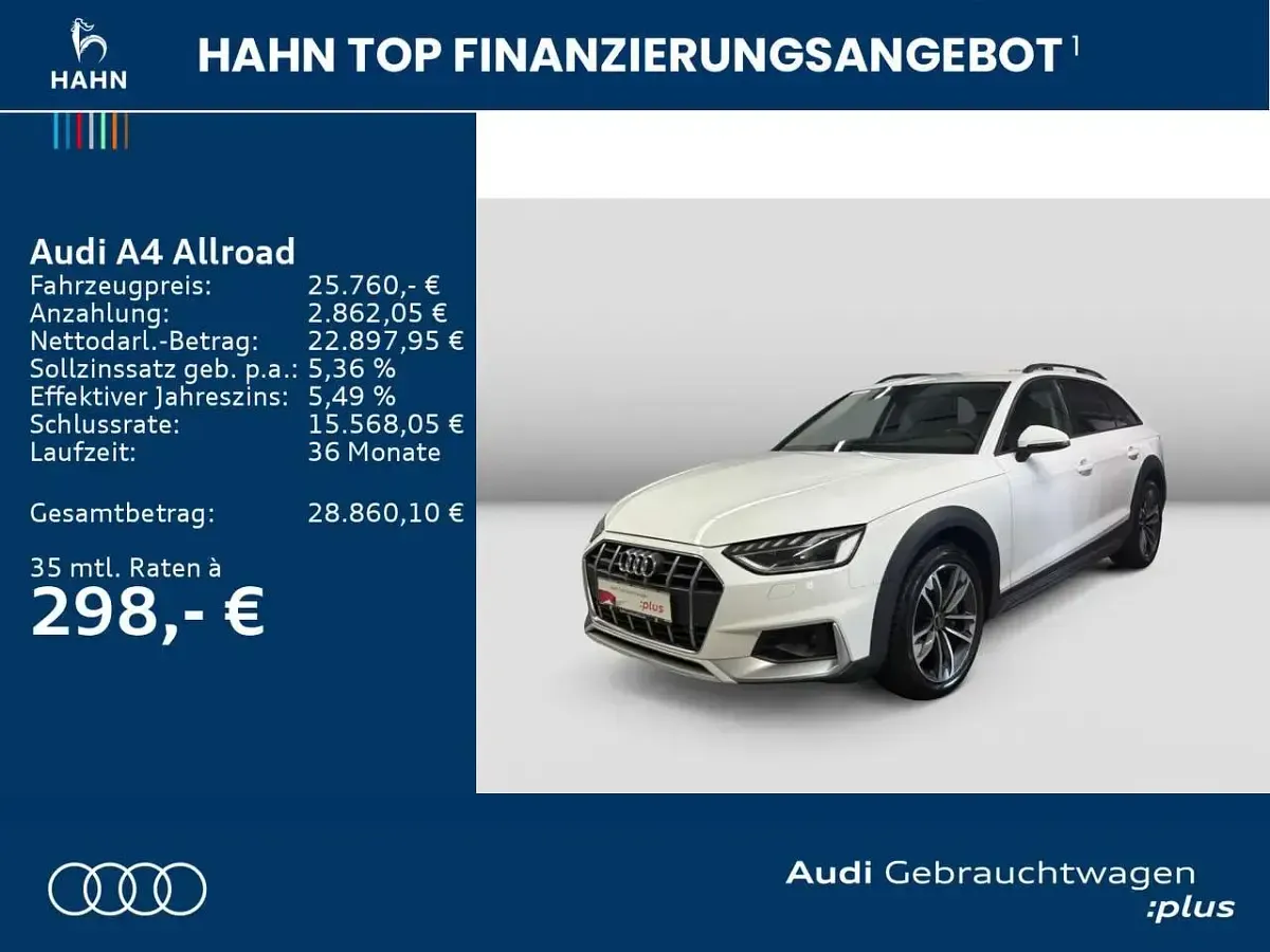 Gebraucht Audi A4 Allroad Design 204 PS (150 kW) 2023 Ibisweiß Kombi