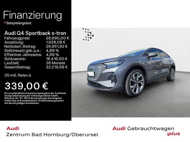 Taifungrau metallic Gebraucht 2022 Audi Q4 e-tron SUV | 28.890 € (Fairer Preis) - Bild 1/4